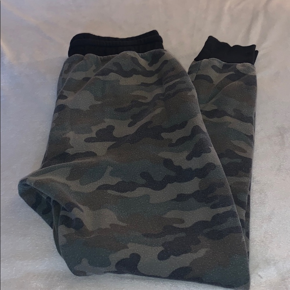 RISE Fleece Camouflage Drawstring Joggers Size L